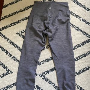 Lululemon Align 25” Mini Heathered Herringbone Black/White Size 4